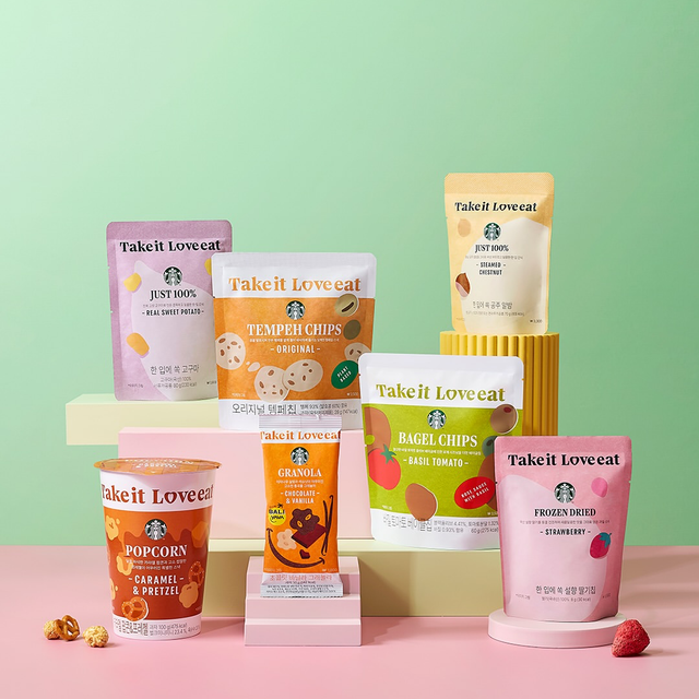【韓国スタバ】限定バッグがもらえる!新作スナックシリーズ「Take it, Love eat」がお土産にぴったり