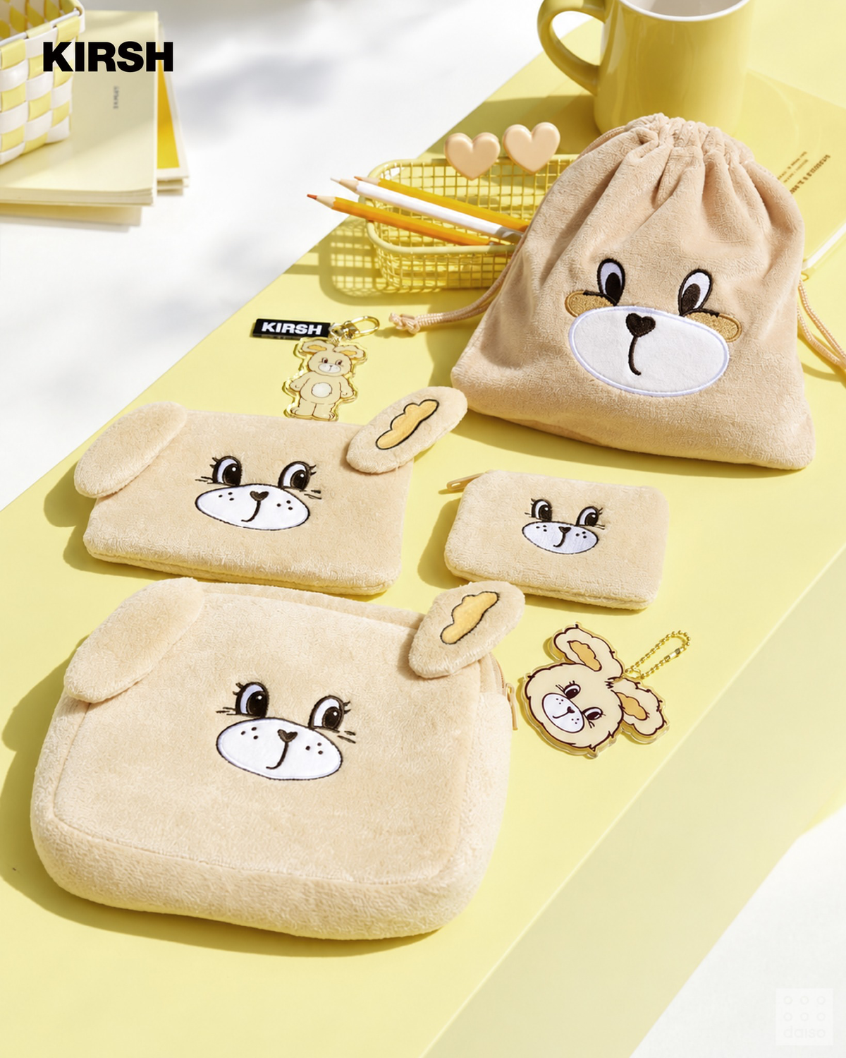 韓国ダイソー×KIRSHコラボが10月10日発売!チェリー&うさぎグッズが1,000ウォンから
