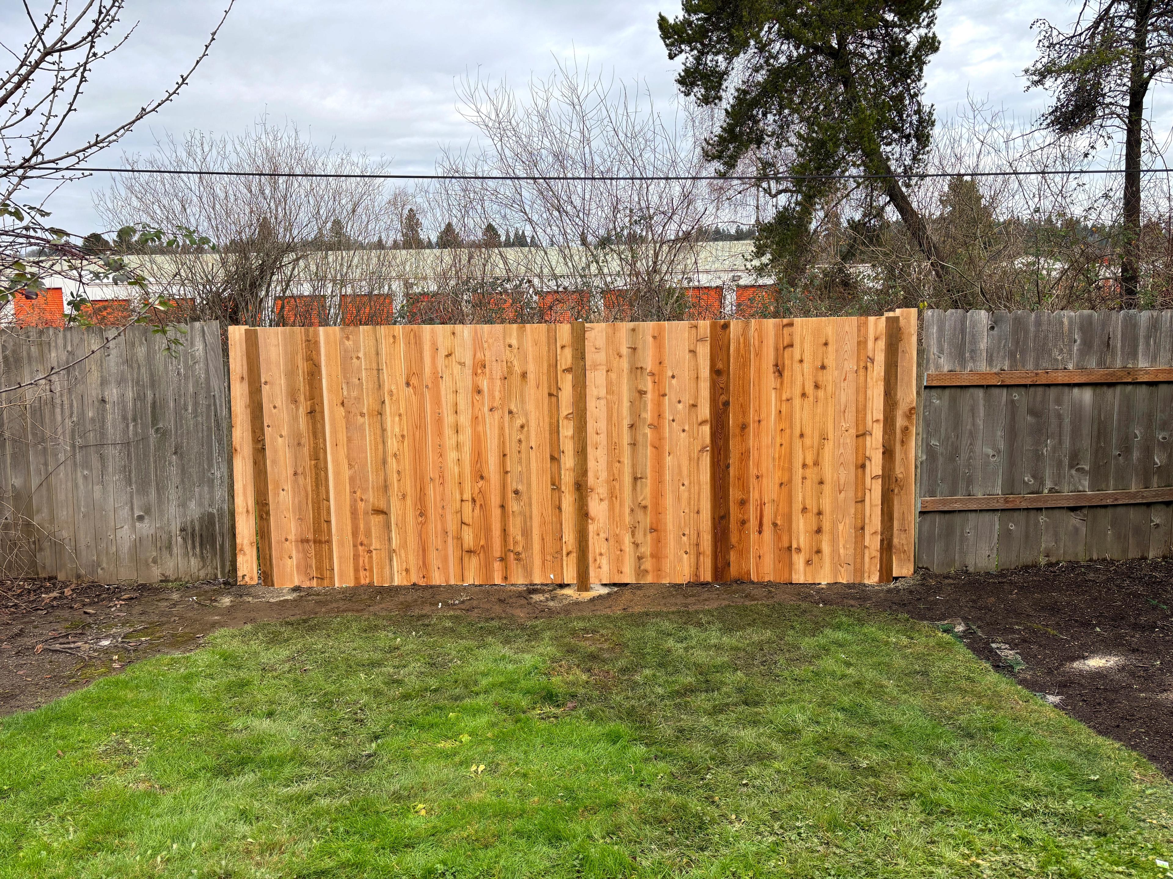 Wind-Damaged Fence Restoration, Milwaukie, Oregon — after