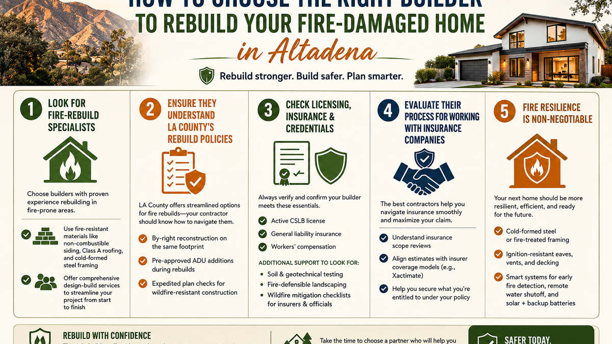 How to Choose the Right Builder to Rebuild Your Fire-Damaged Home in Altadena
