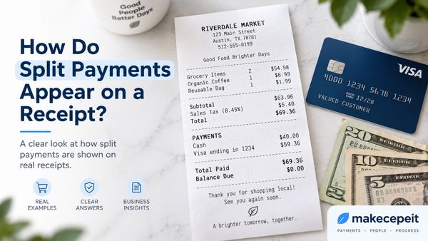 How Do Split Payments Appear on a Receipt?