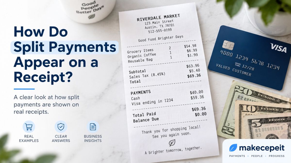 How Do Split Payments Appear on a Receipt?