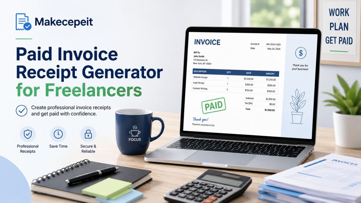 Paid Invoice Receipt Generator for Freelancers