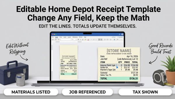 Editable Home Depot Receipt Template Guide