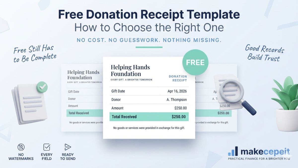 Free Donation Receipt Template: How to Choose