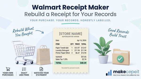 Walmart Receipt Maker: Rebuild Your Record