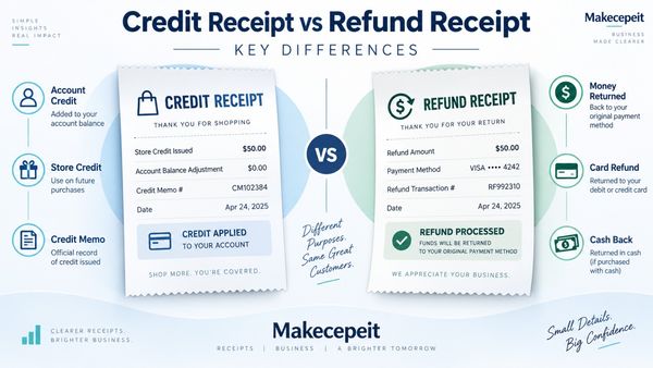 Credit Receipt vs Refund Receipt: Key Differences