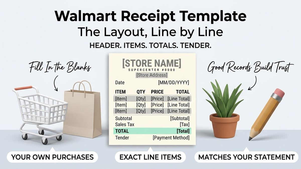 Walmart Receipt Template: The Reusable Layout