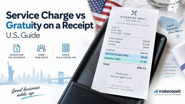 Service Charge vs Gratuity on a Receipt: U.S. Guide