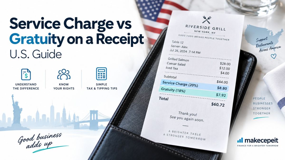 Service Charge vs Gratuity on a Receipt: U.S. Guide