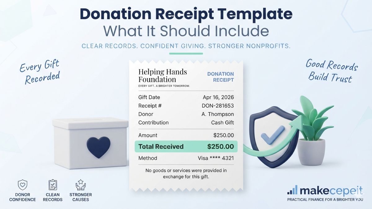 Donation Receipt Template: Fields and Format