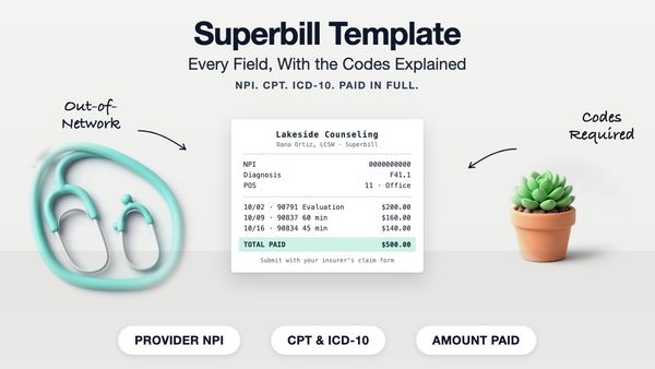 Superbill Template: Every Field, With the Codes Explained