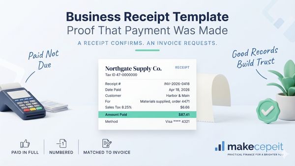 Business Receipt Template: What Yours Needs