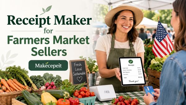 Receipt Maker for Farmers Market Sellers