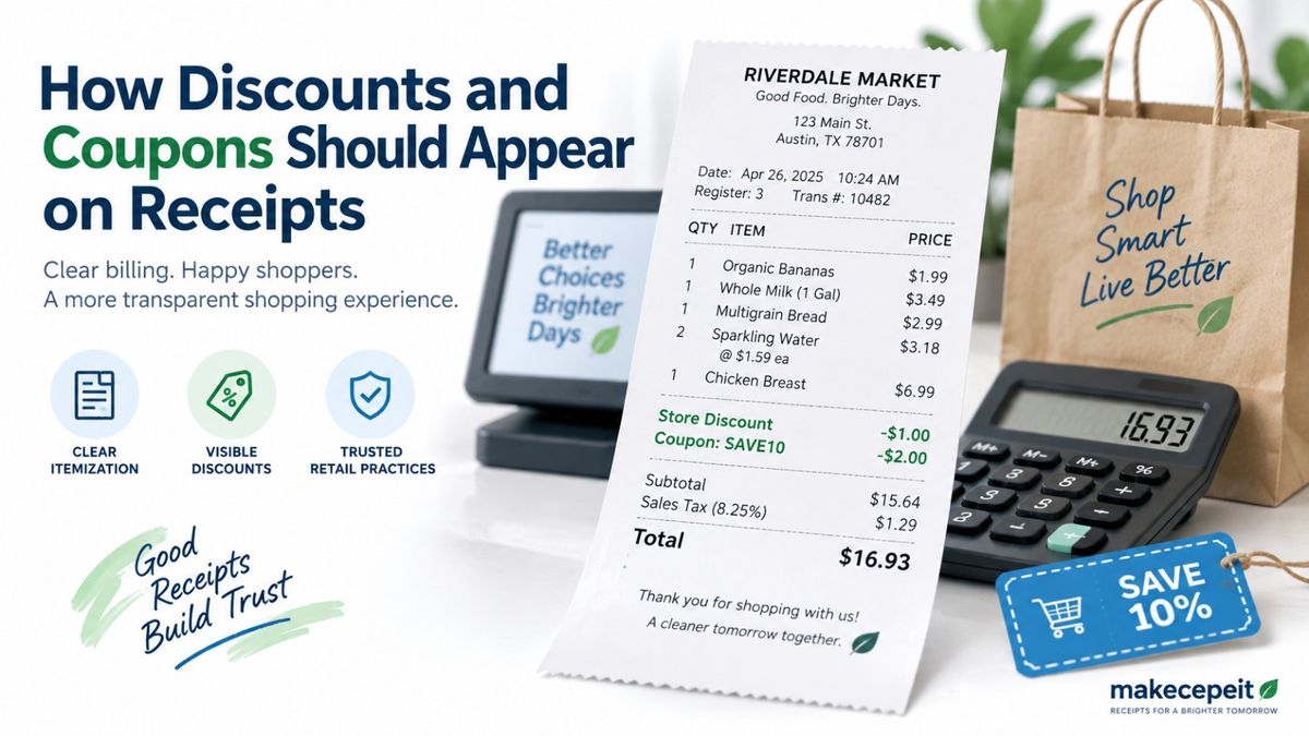 How Discounts and Coupons Should Appear on Receipts