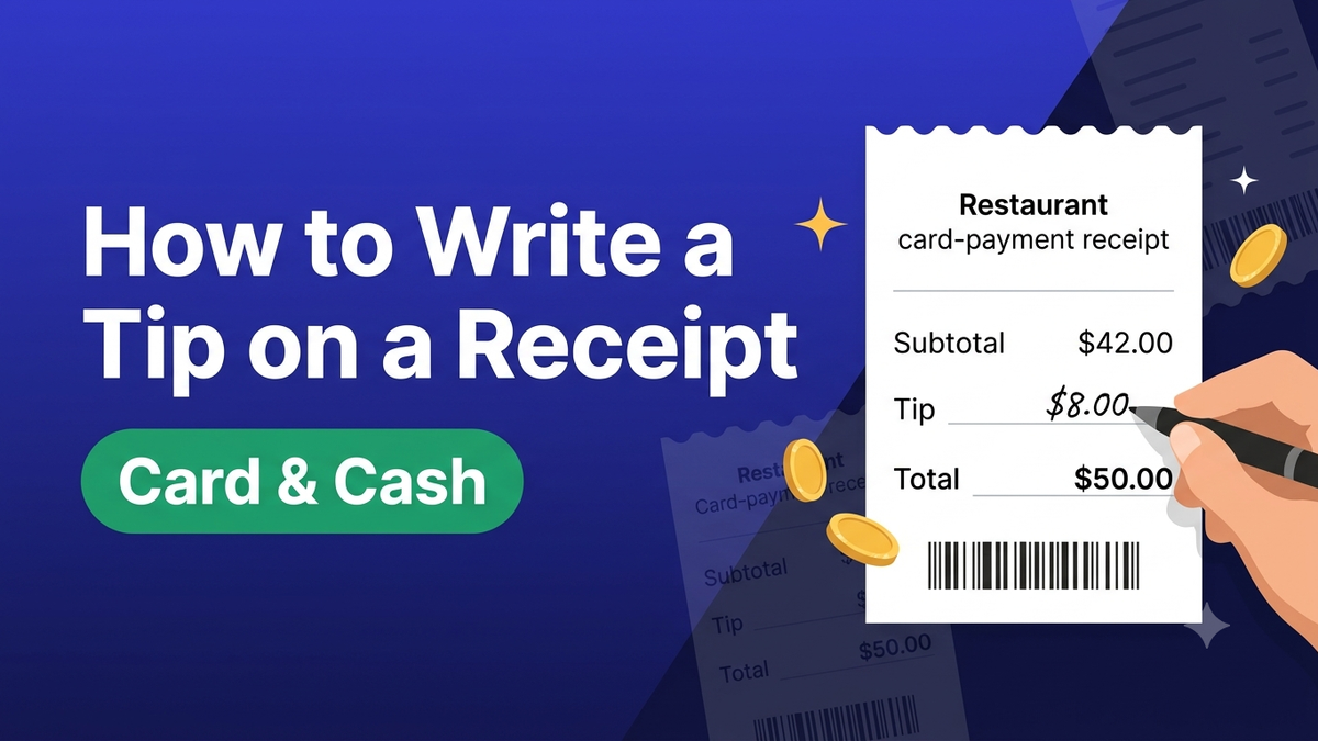 How to Write a Tip on a Receipt: Card & Cash (2026)