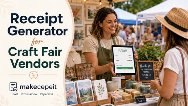Receipt Generator for Craft Fair Vendors