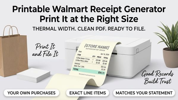 Printable Walmart Receipt Generator Guide