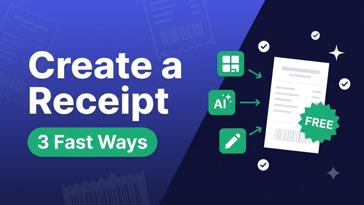 Create a Receipt: 3 Fast Ways to Make One Online (2026)
