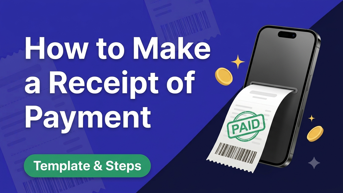 How to Make a Receipt of Payment: Template & Steps (2026)