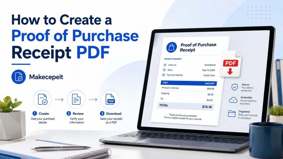 Proof of Purchase Receipt Generator PDF