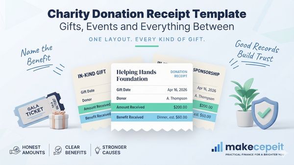 Charity Donation Receipt Template Essentials