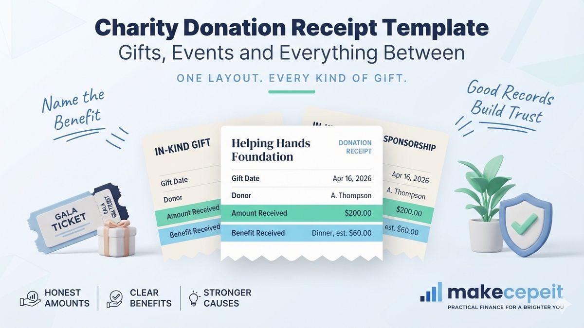 Charity Donation Receipt Template Essentials