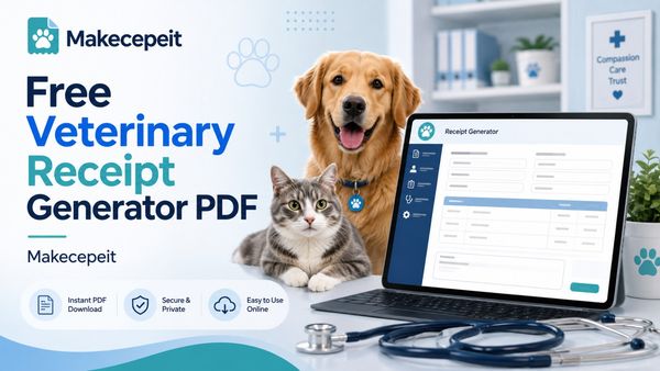 Free Veterinary Receipt Generator PDF