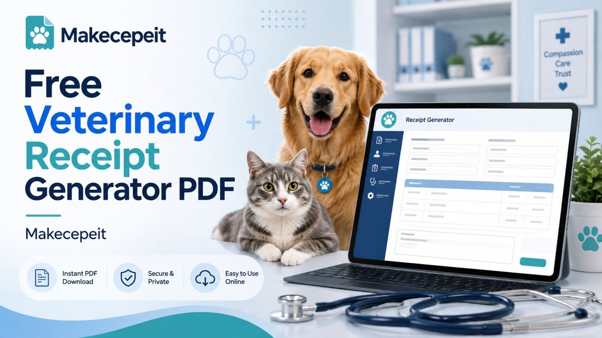 Free Veterinary Receipt Generator PDF