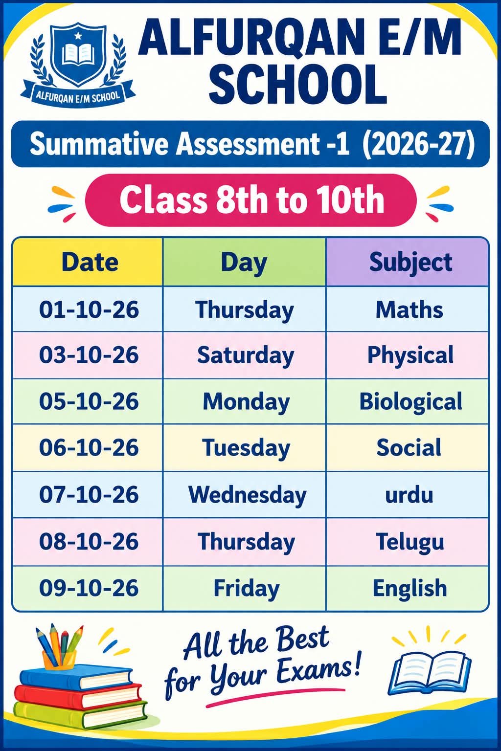 SA TIME TABLE 2