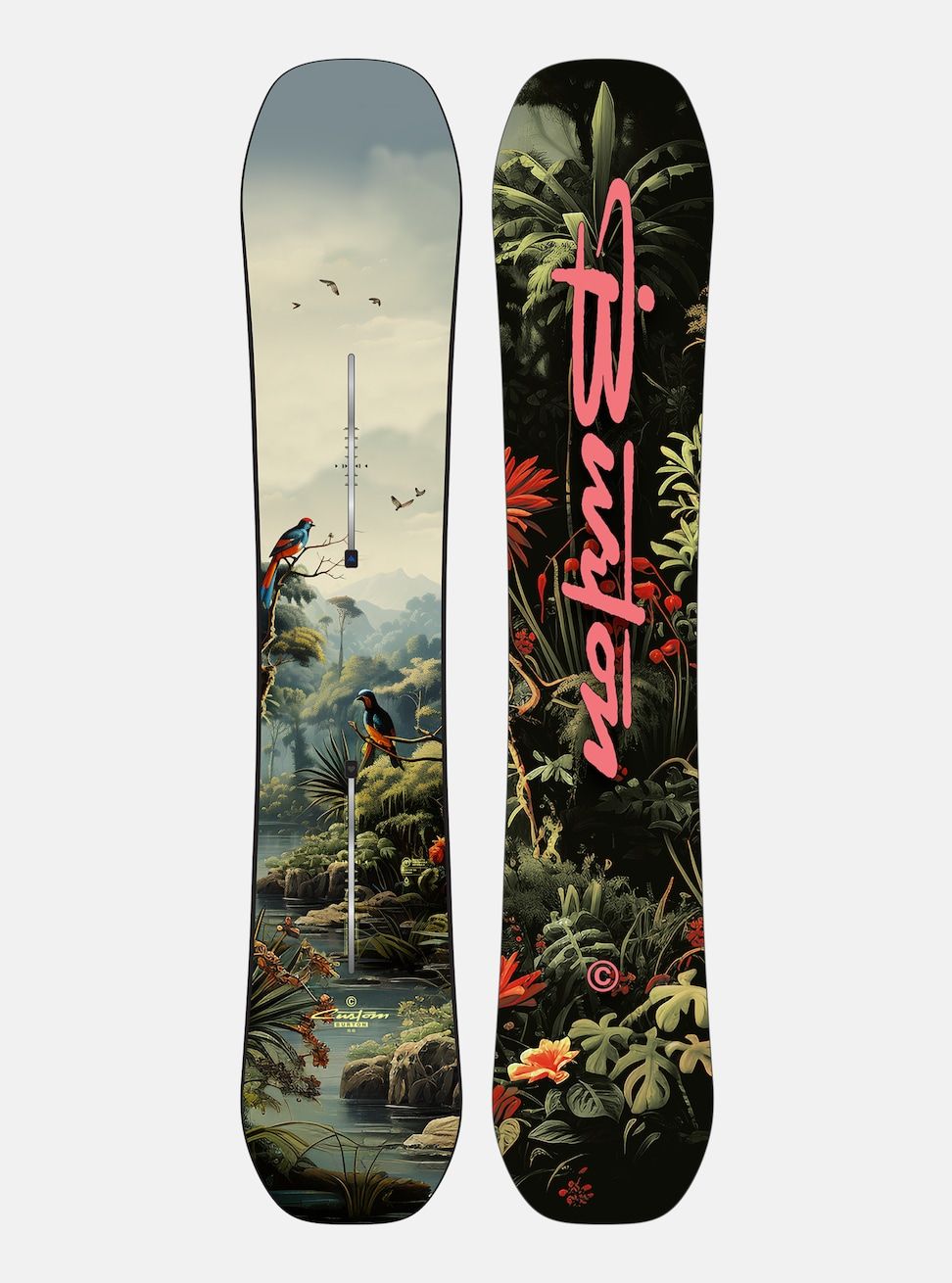 Burton Custom snowboard deck highlighting new season graphics Burton Custom snowboard deck highlighting new season graphics