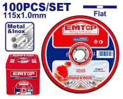 Abrasive metal cutting disc set