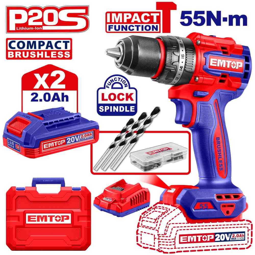 Compact Brushless Cordless Impact Drill