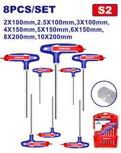 8 Pcs T-handle hex wrench set