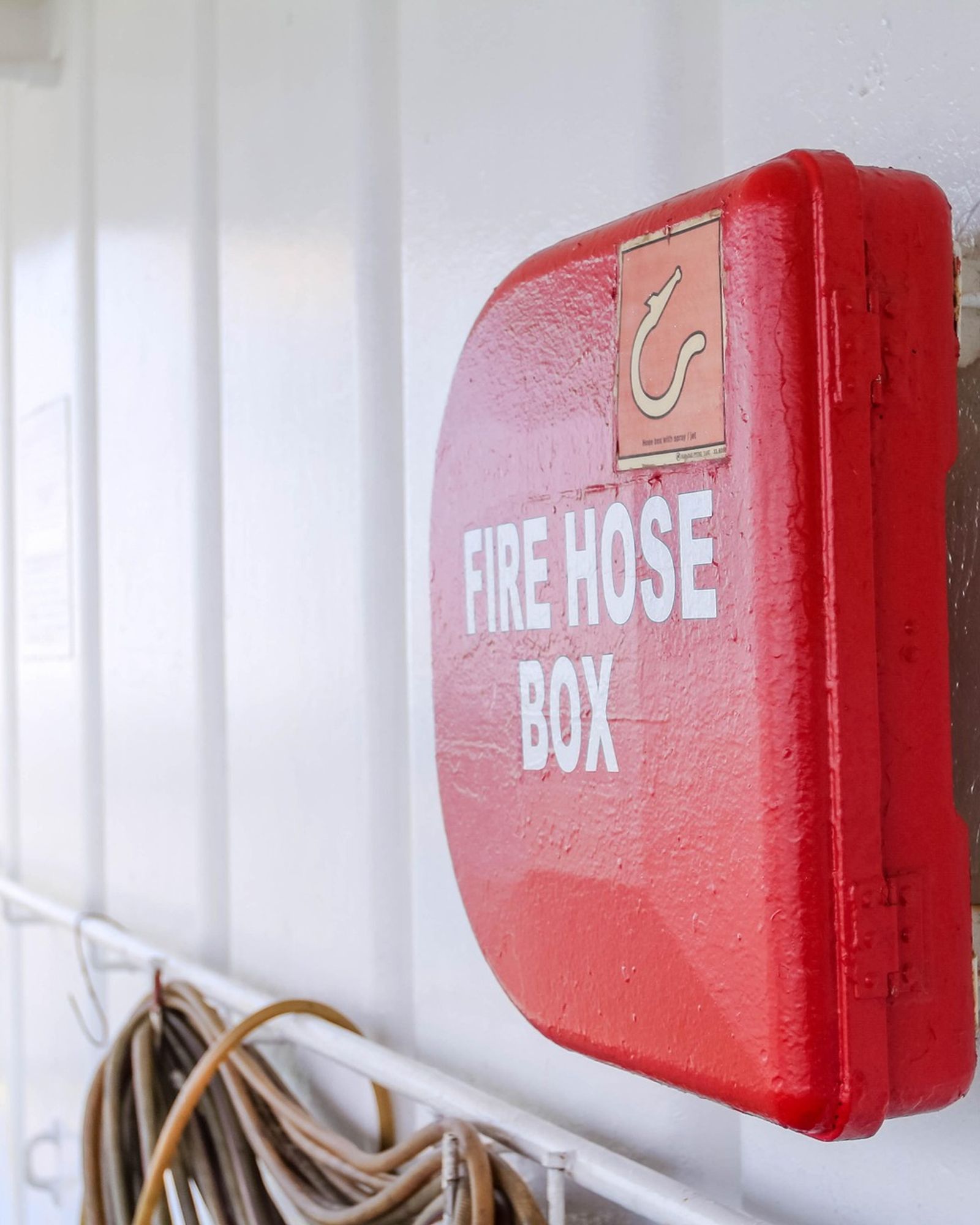 Brannslange på vegg