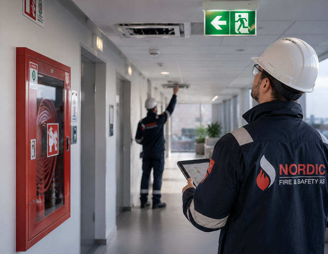 brannservice nødlys brannslukker brannpost