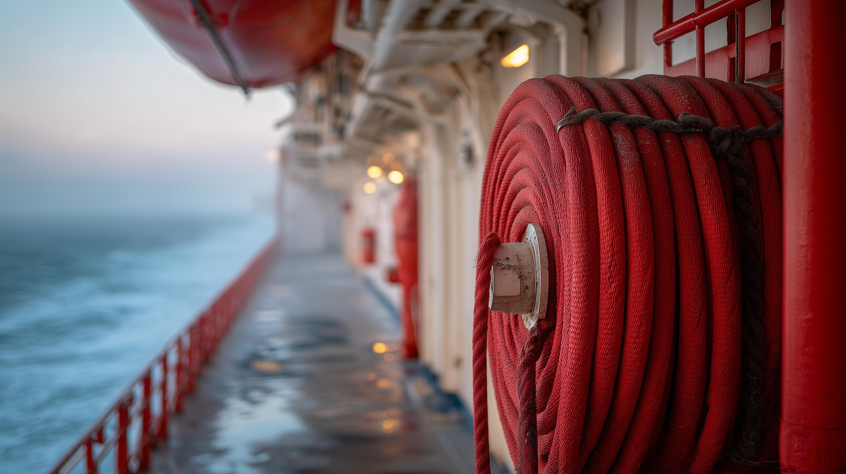 Brannslange på et skip