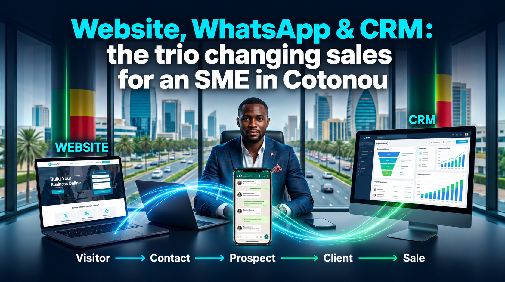 Website, WhatsApp and CRM: the trio that changes sales for an SME in Cotonou