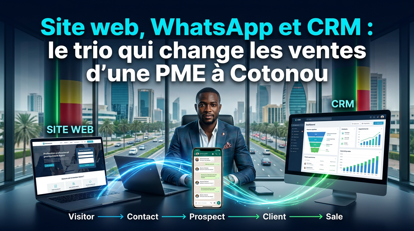 Site web, WhatsApp et CRM : le trio qui change les ventes d'une PME à Cotonou