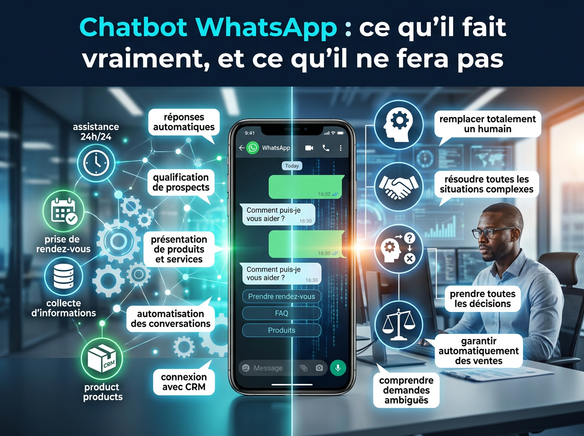 Chatbot WhatsApp : ce qu'il fait vraiment, et ce qu'il ne fera pas