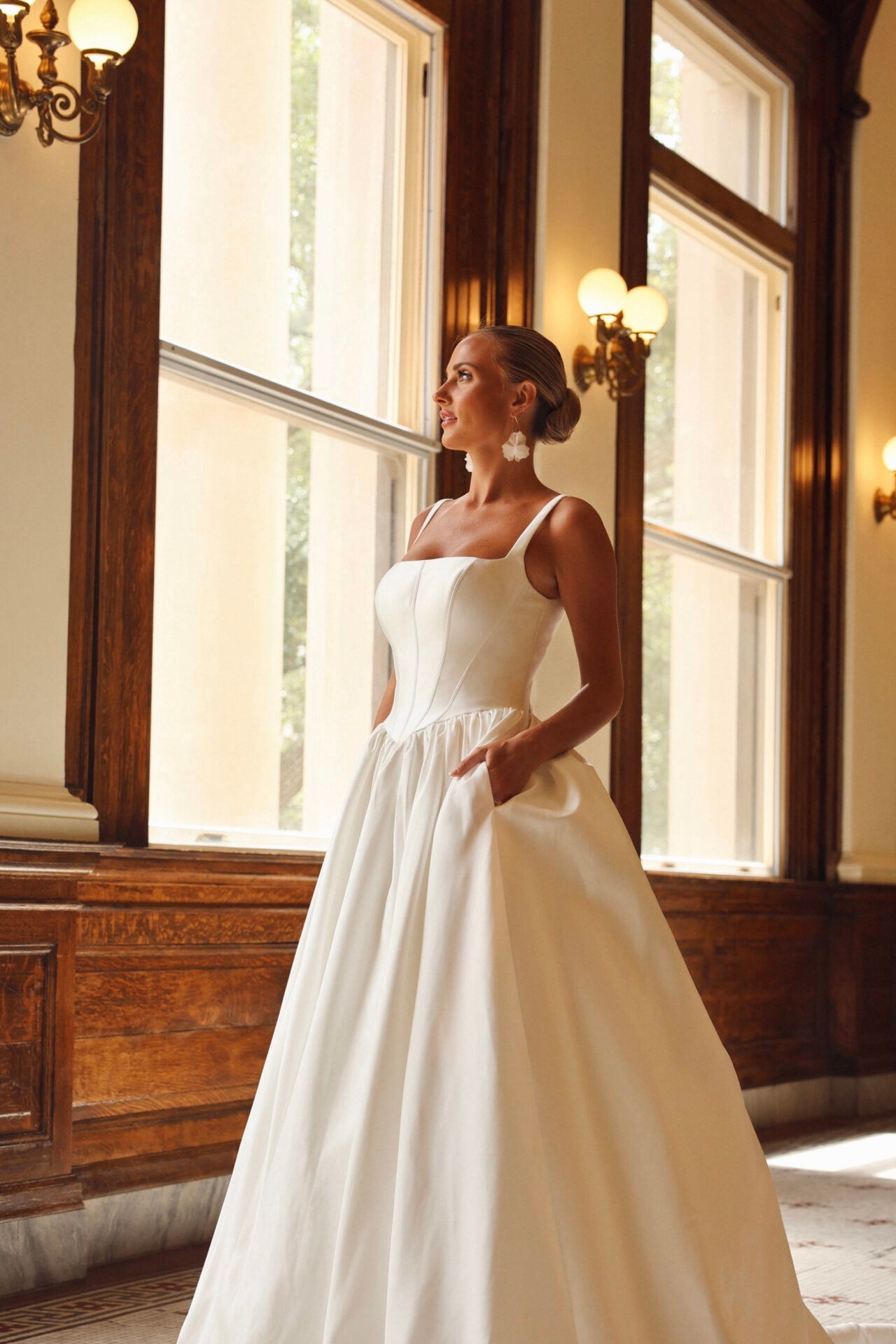 Luxe Mikado Princess Ballgown with Pockets