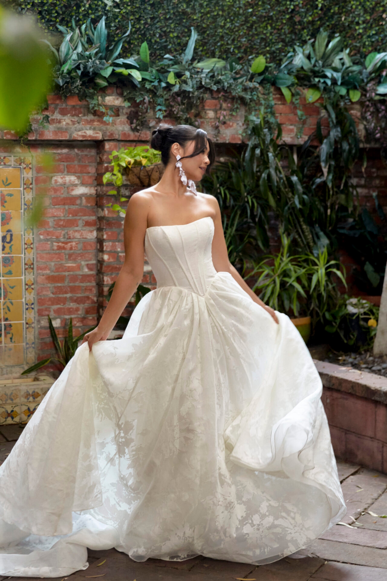 Modern Princess Ballgown Wedding Dress with Lace-Up Back