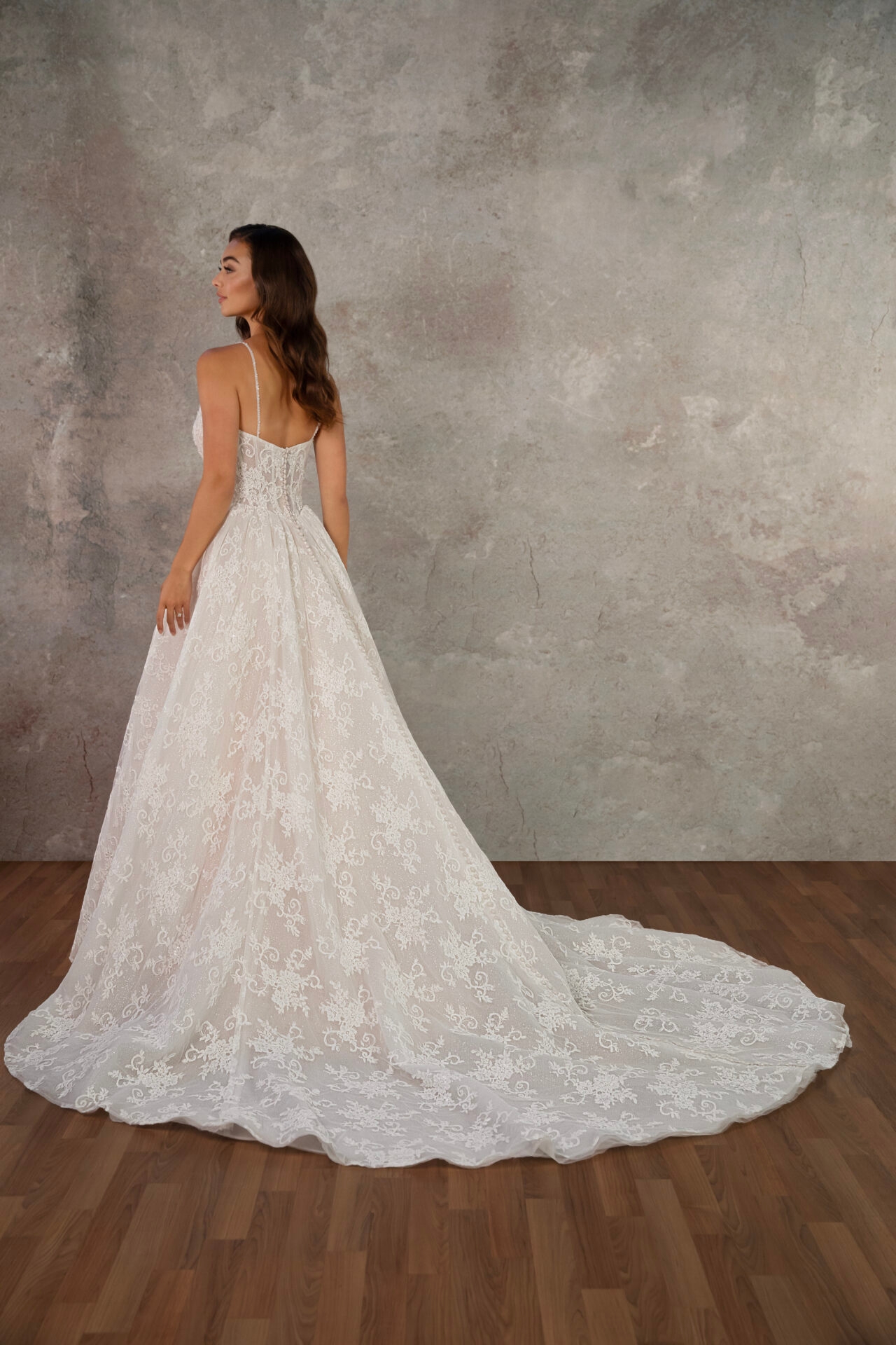 Bold Lace Ballgown with Sweetheart Neckline
