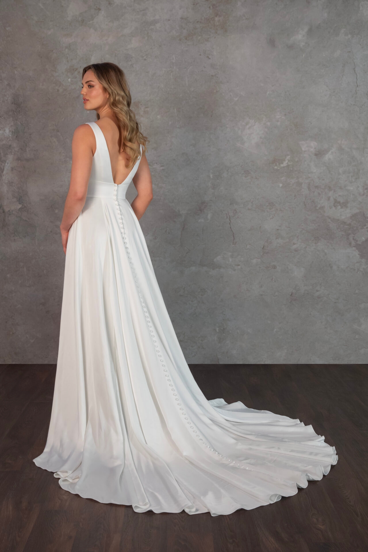 Off-the-Shoulder Wedding Gown with Lace & 3D Floral Appliqués