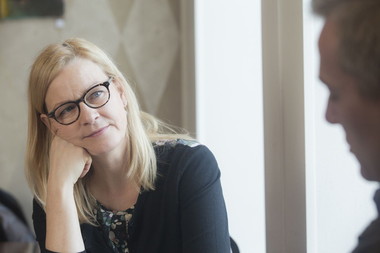 Diskussion om invandring och annat mellan Eva Biaudet och Anders.