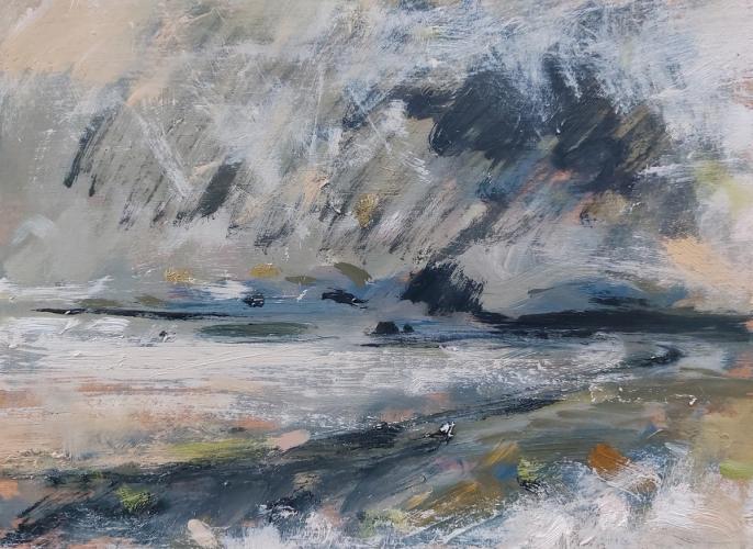 Beach and Oncoming Storm by Derek Fitzpatrick
