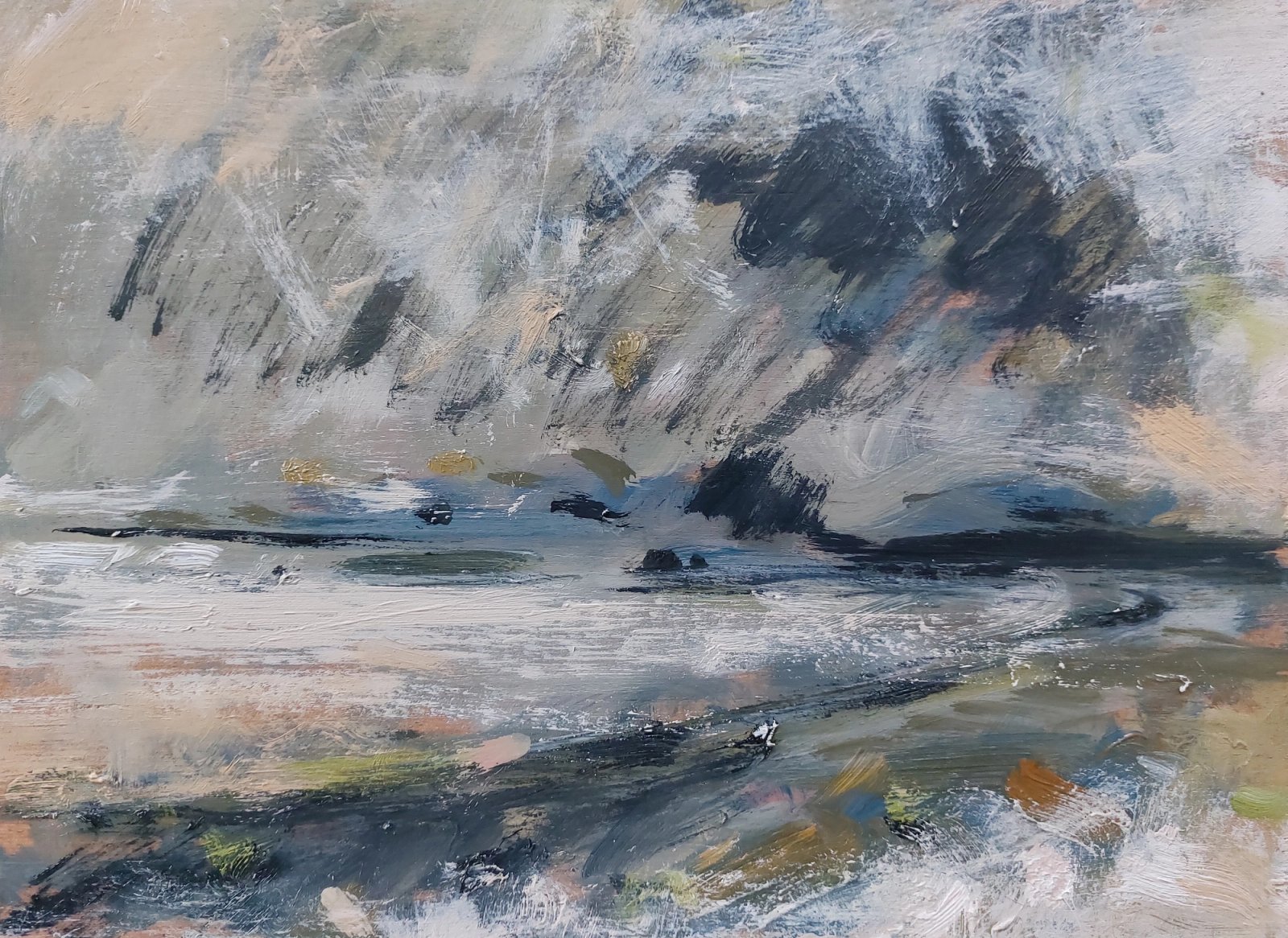 Beach and Oncoming Storm by Derek Fitzpatrick