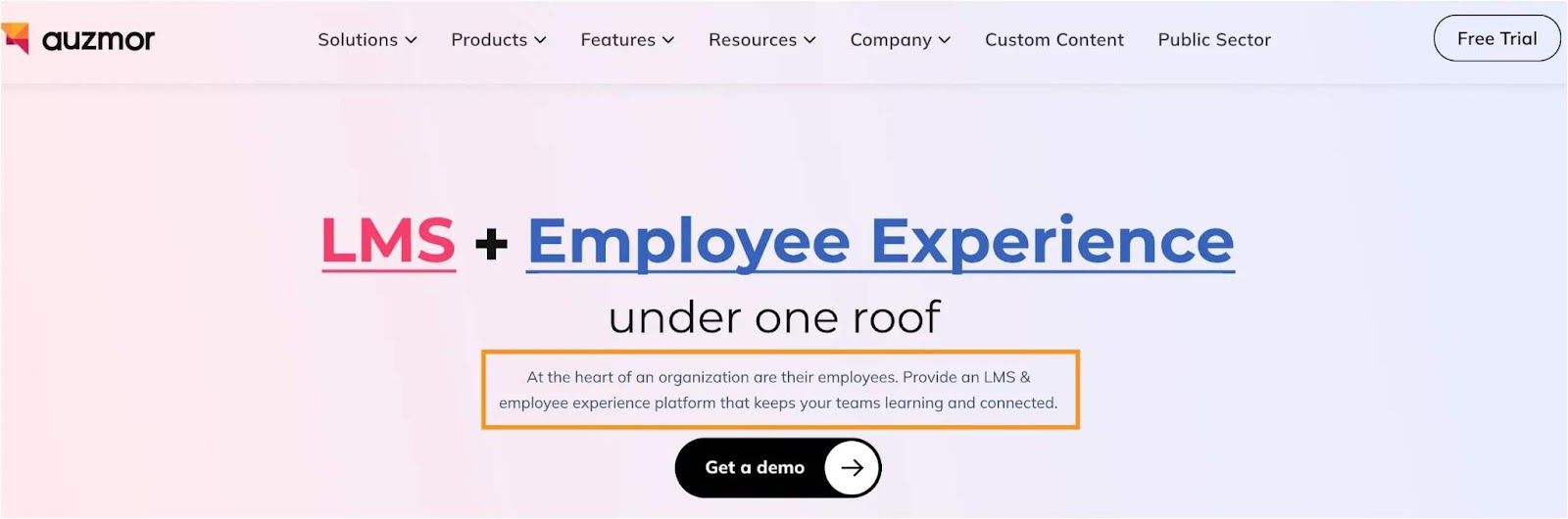 Auzmor homepage