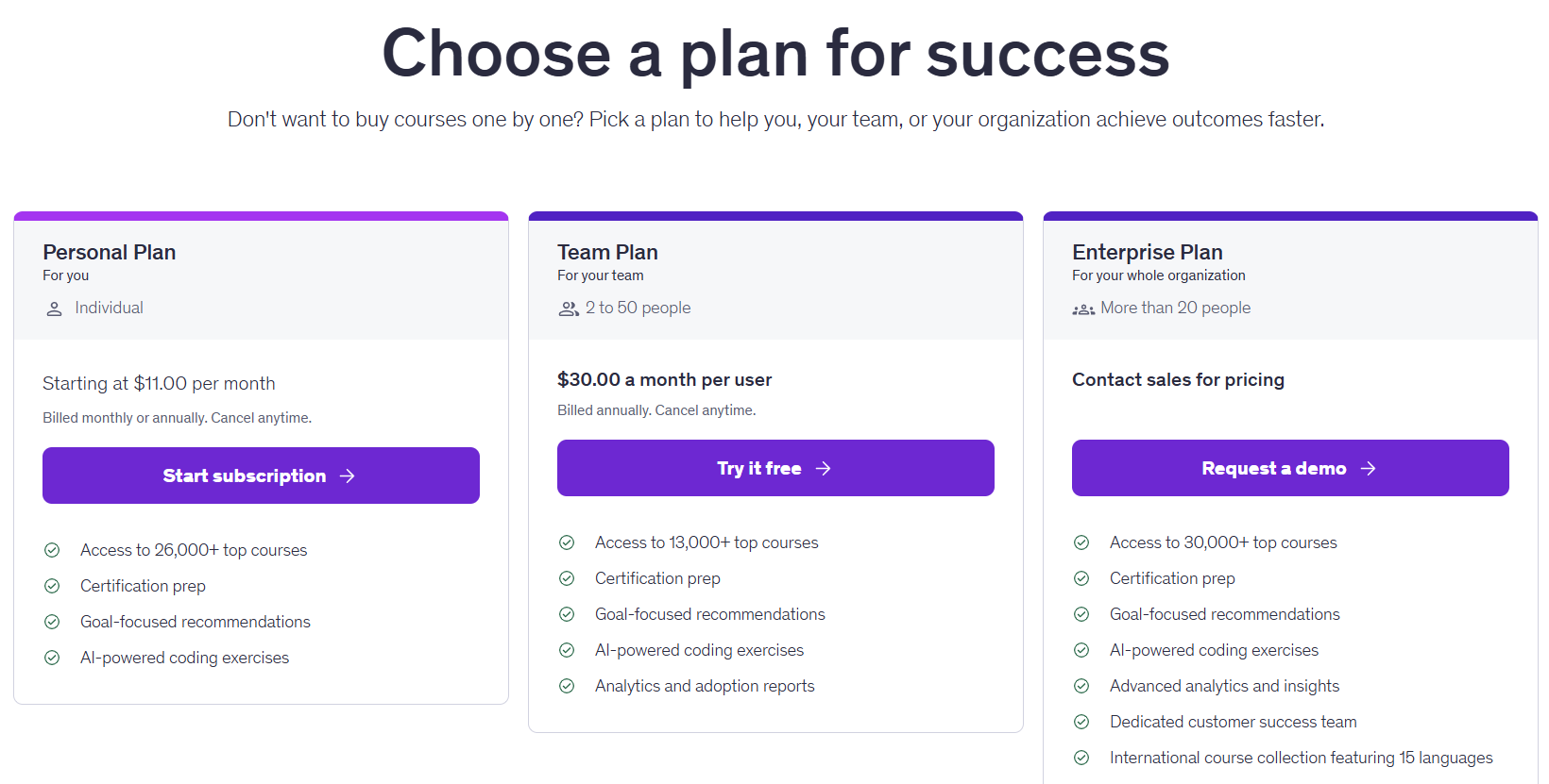 Udemy pricing