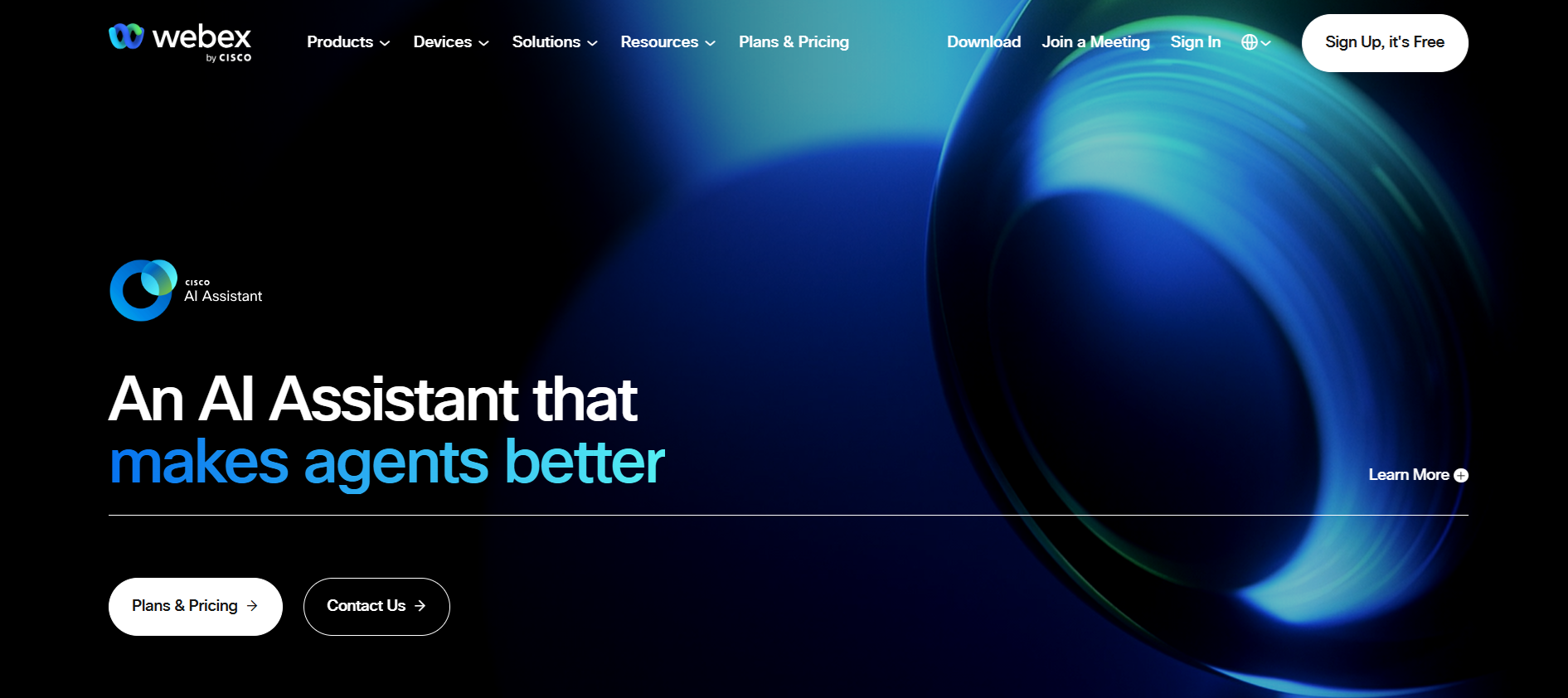 Webex home page